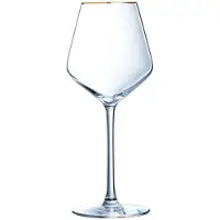 Chef & sommelier Cristal d'Arques Verre à vin Ultime 47 cl transparent avec bord doré 4 pièces