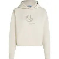 Karl lagerfeld Jeans Studded Regular Fit Hoodie Beige XS Femme