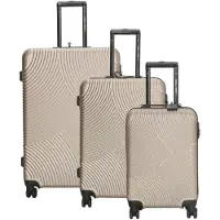 Enrico Benetti Ensemble de trolley 3 places Louisville, Valise, Jaune