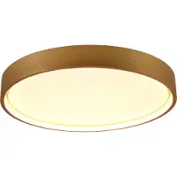 TRIO Plafonnier LED DOHA 29 W, de 2 700 à 3 500 K, 3 260 lm, métal doré et nuances dorées, dimensions : 5 x 45 x 45 cm, IP20,