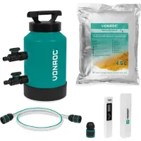 Vonroc DI Water Filter – Deionization System – Alternative to Osmosis water | Incl. 4.5L Mixed Bed Resin, TDS Meter, Hose & Couplings