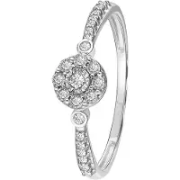 Lucardi Bague 'Chic' argent / transparent