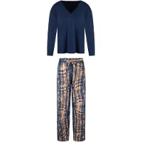 Lingadore Pyjama camel / mastic / marine