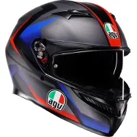 AGV K3 2.6 Striga Casque Intégral Mat/Noir/Rouge/Bleu XS unisex