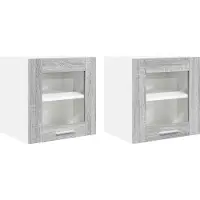 vidaXL Armoire suspendue Riga 2 pcs Gris Sonoma 40 x 31 x 40 cm