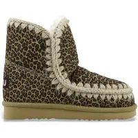 Mou pour femme. MU.FW101001D Bottes Eskimo 18 en ponyskin à imprimé animalier (38), Cuir, Plat, Aucun, Casuel, Neige