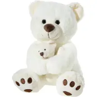 Heunec Ours en peluche beige avec bébé