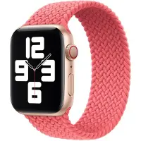 Apple Bracelet Solo tressé Watch | 44/45/46/49 mm - Taille 11 - Pink Punch