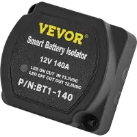 Vevor Kit de Relais Sensible à la Tension 12 V 140 A Kit d'Isolateur de Batterie Double