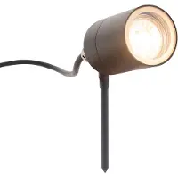 QAZQA Spot moderne intelligent anthracite IP44 avec WiFi GU10 - Solo