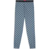 HUGO Bas de pyjama en coton stretch avec imprimé logo empilé