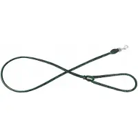 Barry King Smycz dla psa okrągły Serpente, zielony, skórzany niklowy, 8mm/120cm (Chien)