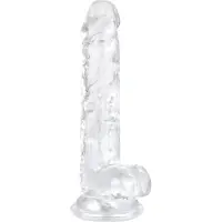 Easytoys Dildo Collection - godemichet avec testicules - 17 cm - transparent