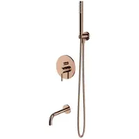 Omnires Y SYSYW01CP, ensemble de baignoire encastrée, finition cuivre
