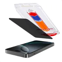 Accezz Protection d'écran en verre trempé avec filtre de confidentialité + Applicateur Apple iPhone 16 Pro