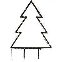 Luca Lighting Projecteur de Noël Arbre Noir 54cm incl. LED IP44 - Kas