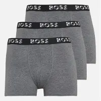 BOSS Boxers garçon, lot de trois, Gris Chiné