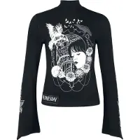 Wednesday T-shirt manches longues de - Mirror Of Nevermore - S - XXL - pour Femme - noir - Taille S