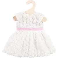 Heless Robe avec des roses (blanc/rose) taille 35-45cm