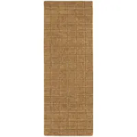 Lorena Canals Tapis en laine mosaïque ocre 80x230cm