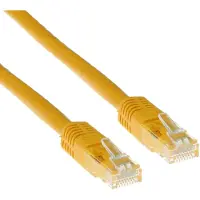 ACT Jaune 1.5 mètre LSZH U/UTP CAT6A câble patch avec connecteurs RJ45