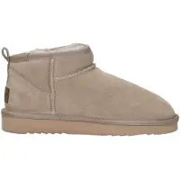 Warmbat Durack Enkellaarsjes Plat - Taupe - Maat 44