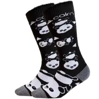 Cairn Spirit, chaussettes de ski, 2 pack, enfants, black panda