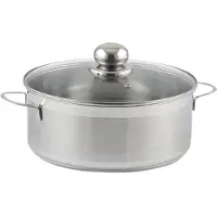 City Bratopf avec couvercle en verre, acier inoxydable, ø : 200 mm