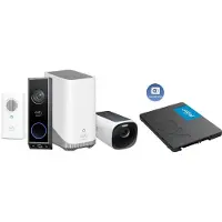 Eufy Video Doorbell E340 mit Chime + Homebase 3 S380 + Eufycam 3 + 240 GB SSD für 3 Jahre Speicher - (Filaire, Sans fil, WiFi)