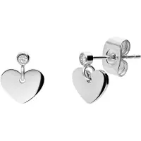 Lucardi Boucles d'oreilles argent / transparent