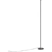 QAZQA Lampadaire design noir avec LED intégrée et variateur tactile - Clutch