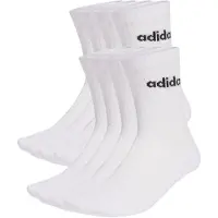 Adidas Chaussettes de sport 'LINEAR CUSHIONED CREW SOCK 10 PAIR PACK' noir / blanc