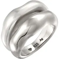 Elli PREMIUM Bague 'Chunky Organic' argent