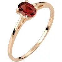 Elli PREMIUM Bague or / rouge sang