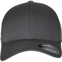 Flexfit Casquette de - Wooly Combed - pour Unisexe - gris foncé - Taille Adolescent(e)
