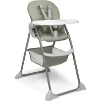 Hauck Sit N Fold, Chaise haute multifonctions, Assise rembourrée, Gris, Sauge, Blanc, Motif, 5 points, 15 kg