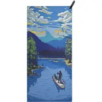 PackTowl - Serviette en microfibres - Personal Daydream Print - Taille L - Bleu