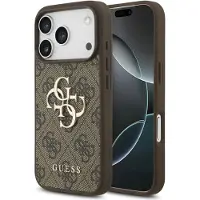 GUESS Coque 4G Metal Logo Backcover pour Apple iPhone 17 Pro Max - Marron