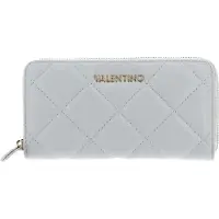 Valentino Elégant porte-monnaie gris pour femmes avec 6 compartiments et une poche pour la monnaie