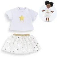 Corolle MC ENSEMBLE JUPE & T-SHIRT IVOIRE & OR