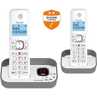 Alcatel Téléphone sans fil dect gris - - F860VOICEDUOGREY -