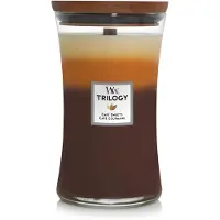 Woodwick Trilogy Café Sweets bougie parfumée avec mèche en bois 609.5 g