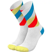 Incylence - Chaussettes de trail/running - Running Loops White Blue Inferno - Taille 39-42 - Blanc