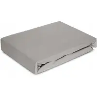 Eurofirany Jersey -feuille de coton élastique 220x200 cm couleur argent 190 g/m2 prime Eurofirana (220 x 200 cm)