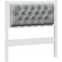 vidaXL Tête de lit Autres Blanc et Gris clair 80 cm Pin massif