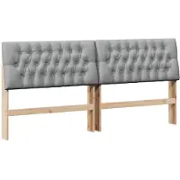 vidaXL Tête de lit rembourrée gris clair 180 cm Pin massif