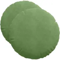 vidaXL Coussins de siège 2 pcs Vert clair Ø 40 x 13 cm Velours