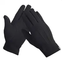 Selencia Gants Tactiles Effet Daim - Homme - Taille L - Noir