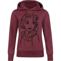 Disney Sweat-shirt à capuche Disney de - Belle - S - 3XL - pour Femme - rouge chiné - Taille XL