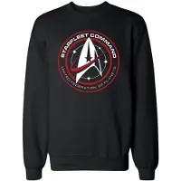 Star Trek Sweat-shirt de - Starfleet Command - S - XXL - pour Homme - noir - Taille XL